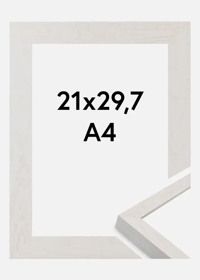 Jämtlands Ramfabrik Kader Wells Acrylglas Wit 21x29,7 cm (A4)