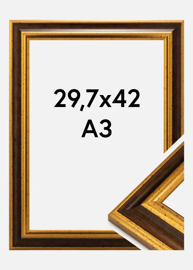Jämtlands Ramfabrik Kader Aberystwyth Acrylglas Goud 29,7x42 cm (A3)