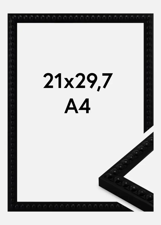Jämtlands Ramfabrik Kader Perla Acrylglas Zwart 21x29,7 cm (A4)