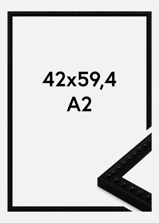 Jämtlands Ramfabrik Kader Perla Acrylglas Zwart 42x59.4 cm (A2)