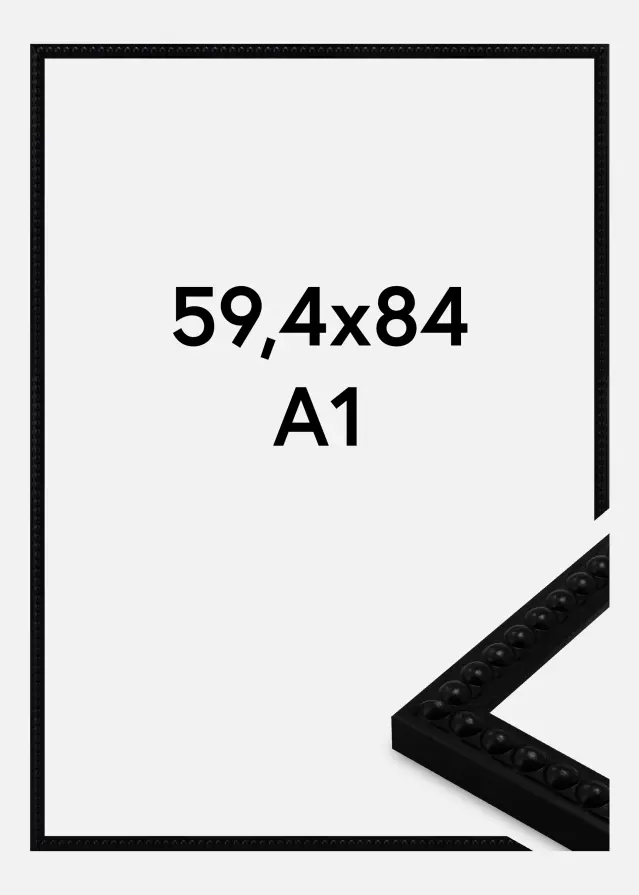 Jämtlands Ramfabrik Kader Perla Acrylglas Zwart 59.4x84 cm (A1)