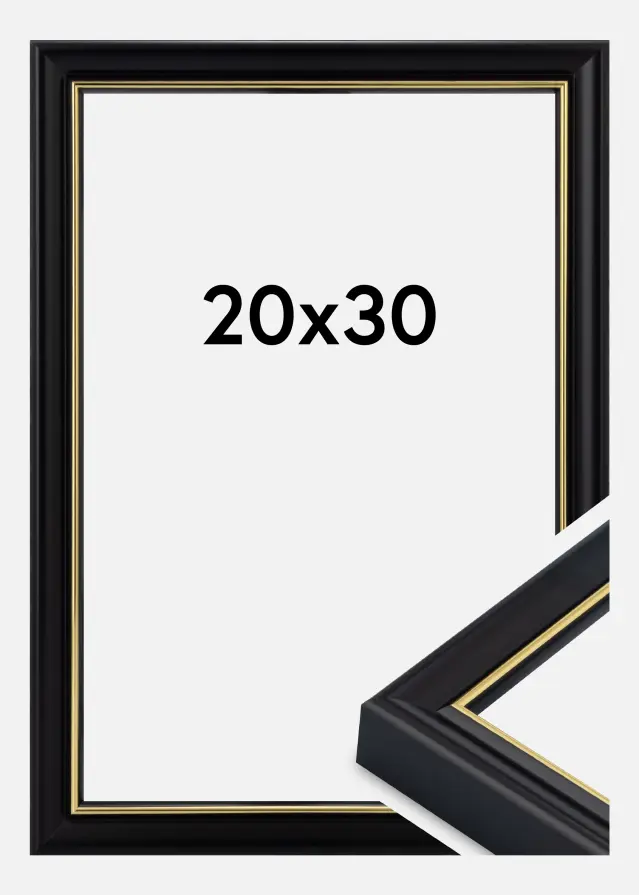 Jämtlands Ramfabrik Kader Canterbury Acrylglas Zwart 20x30 cm