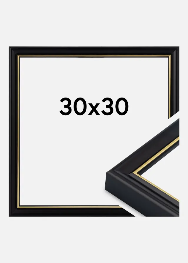 Jämtlands Ramfabrik Kader Canterbury Acrylglas Zwart 30x30 cm