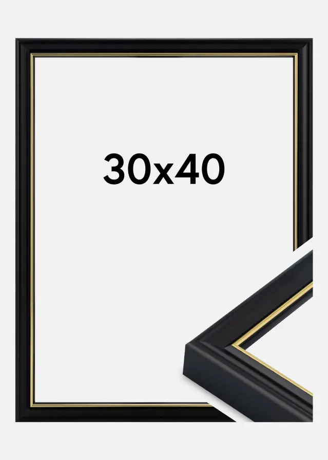 Jämtlands Ramfabrik Kader Canterbury Acrylglas Zwart 30x40 cm