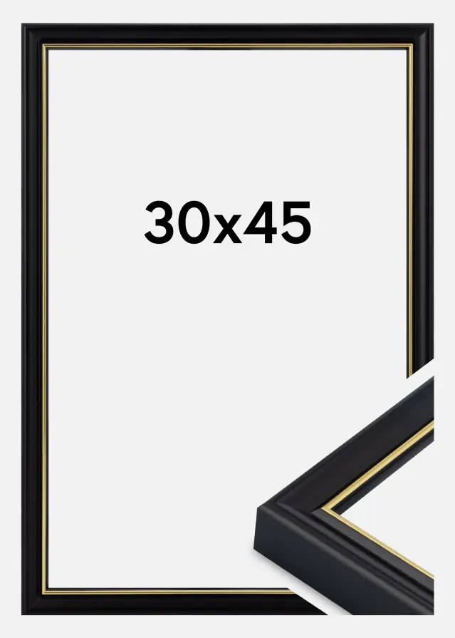 Jämtlands Ramfabrik Kader Canterbury Acrylglas Zwart 30x45 cm