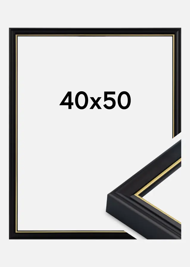 Jämtlands Ramfabrik Kader Canterbury Acrylglas Zwart 40x50 cm