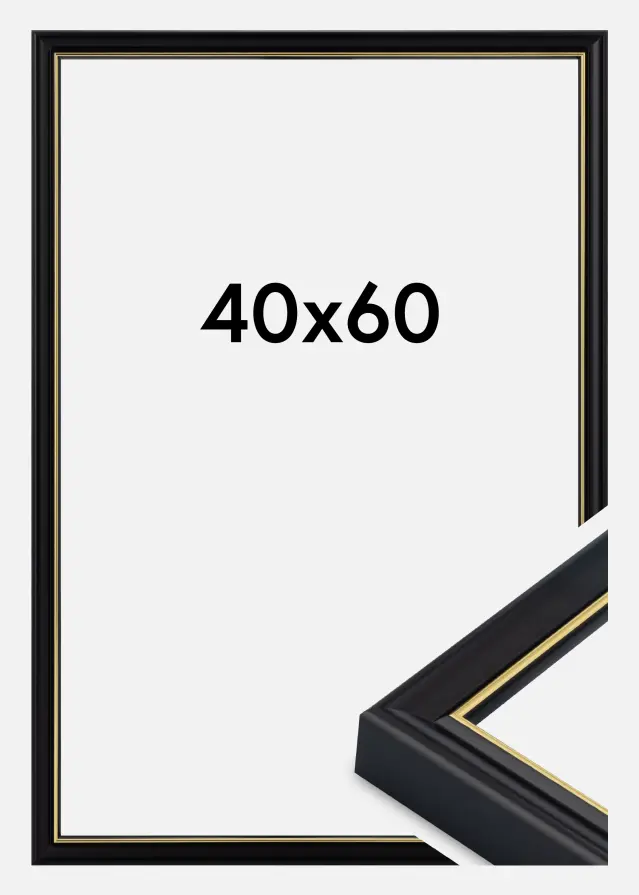 Jämtlands Ramfabrik Kader Canterbury Acrylglas Zwart 40x60 cm