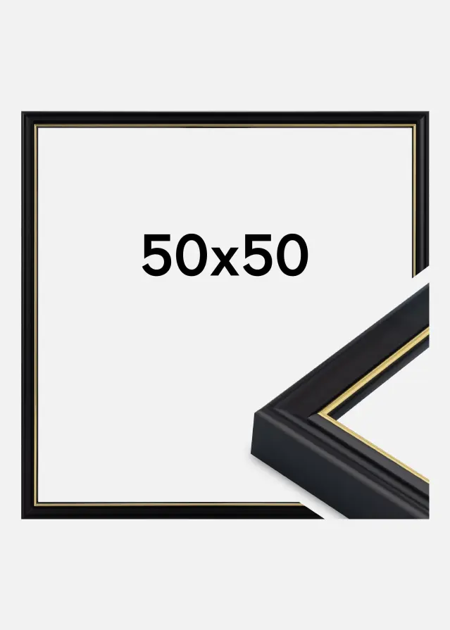 Jämtlands Ramfabrik Kader Canterbury Acrylglas Zwart 50x50 cm
