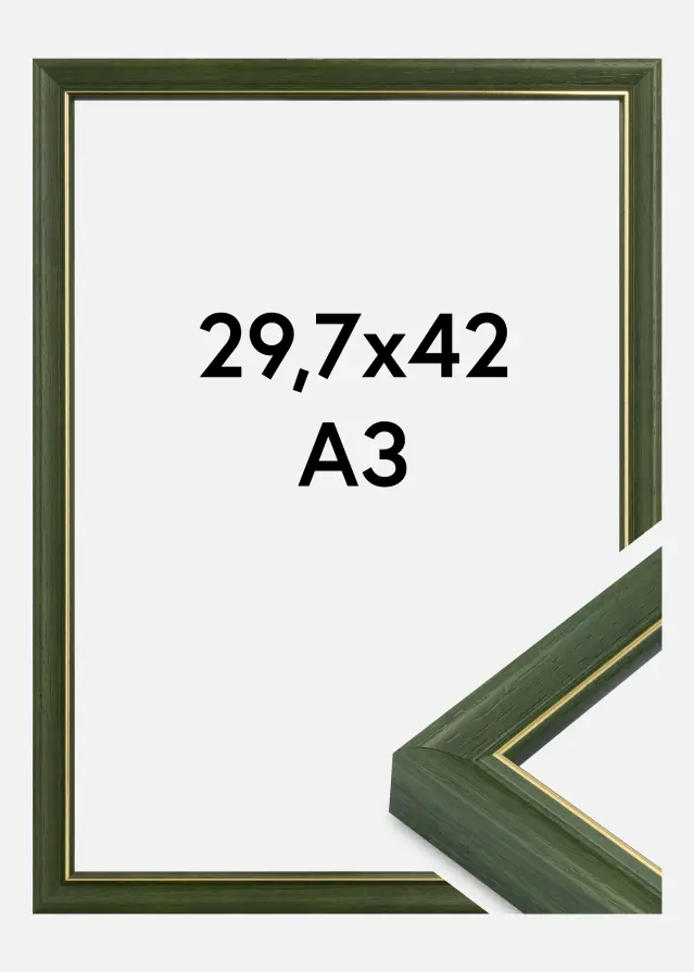 Jämtlands Ramfabrik Kader Canterbury Acrylglas Groen 29,7x42 cm (A3)
