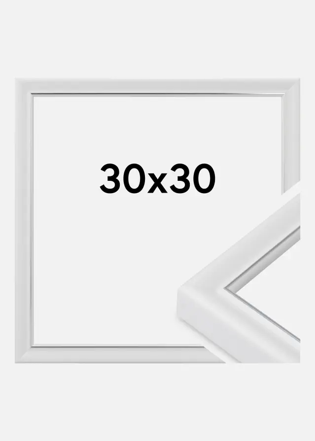 Jämtlands Ramfabrik Kader Canterbury Acrylglas Wit 30x30 cm