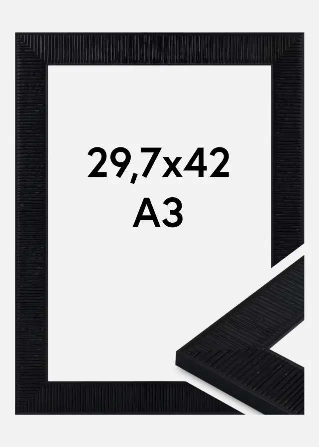 Jämtlands Ramfabrik Kader Lund Acrylglas Zwart 29.7x42 cm (A3)