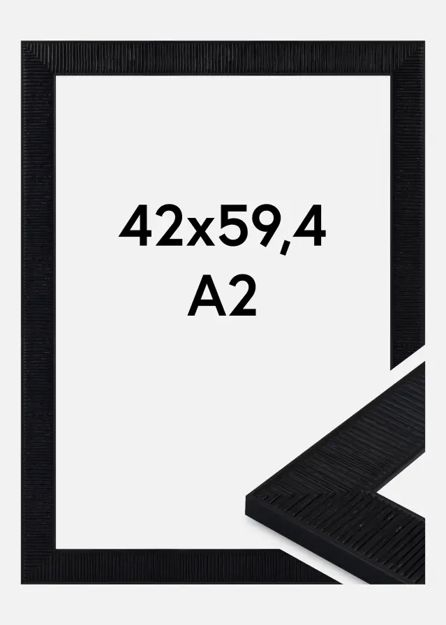 Jämtlands Ramfabrik Kader Lund Acrylglas Zwart 42x59,4 cm (A2)