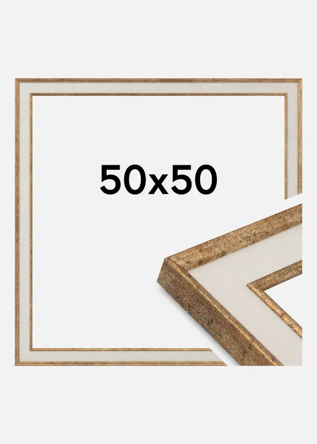 Jämtlands Ramfabrik Kader Dolly Acrylglas Goud 50x50 cm