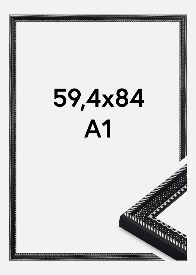 Jämtlands Ramfabrik Kader Trellis Acrylglas Zwart 59.4x84 cm (A1)