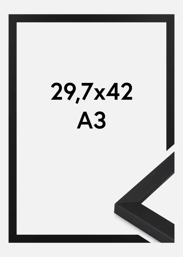 Jämtlands Ramfabrik Kader Oban Acrylglas Zwart 29.7x42 cm (A3)