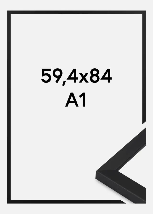 Jämtlands Ramfabrik Kader Oban Acrylglas Zwart 59.4x84 cm (A1)