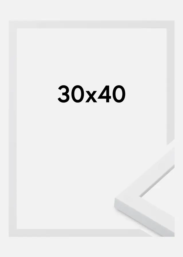 Jämtlands Ramfabrik Kader Oban Acrylglas Wit 30x40 cm