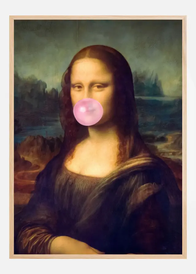 Bildverkstad Mona Lisa Bubble Gum Poster