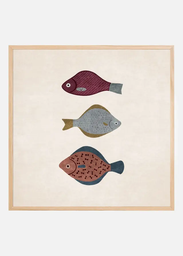Bildverkstad Trio of Fish Forms Poster