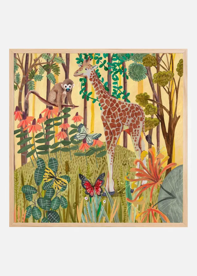 Bildverkstad Giraffe in nature Poster