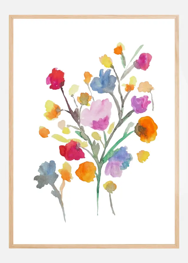 Bildverkstad Flowers in Watercolor II Poster