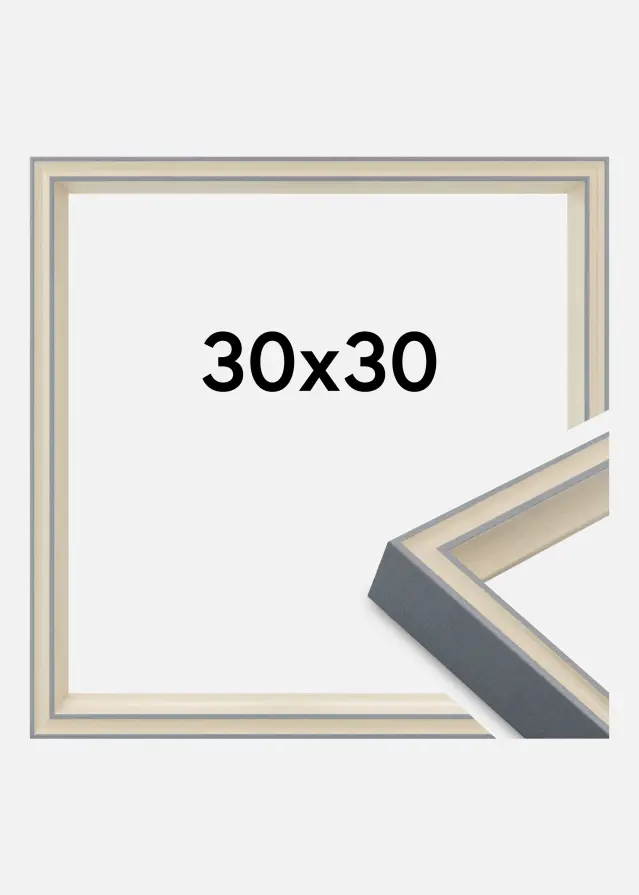 Jämtlands Ramfabrik Kader Riga Acrylglas Grijs 30x30 cm