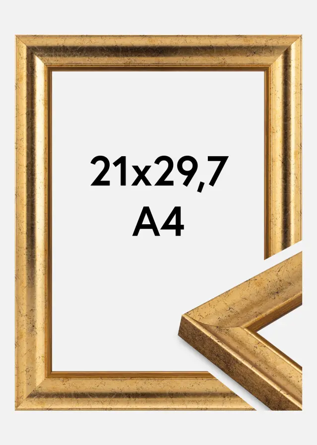 Jämtlands Ramfabrik Kader Conca Acrylglas Goud 21x29.7 cm (A4)