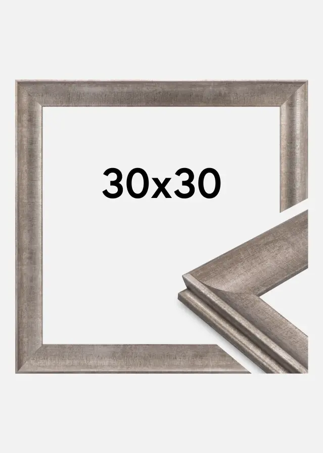 Jämtlands Ramfabrik Kader Conca Acrylglas Zilver 30x30 cm