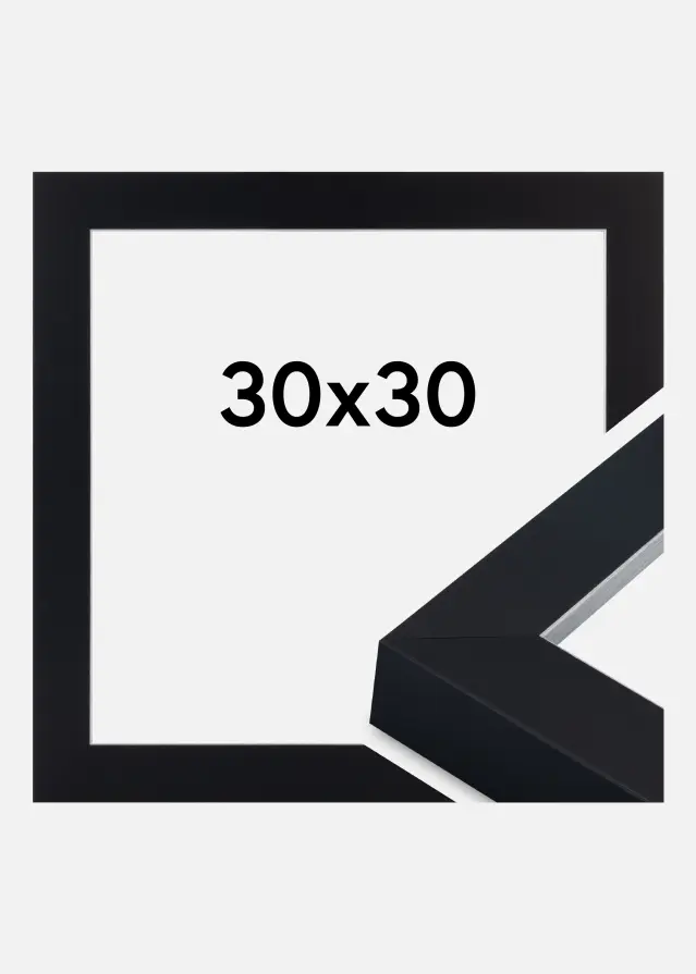 Jämtlands Ramfabrik Kader Sussex Acrylglas Zwart/Zilver 30x30 cm