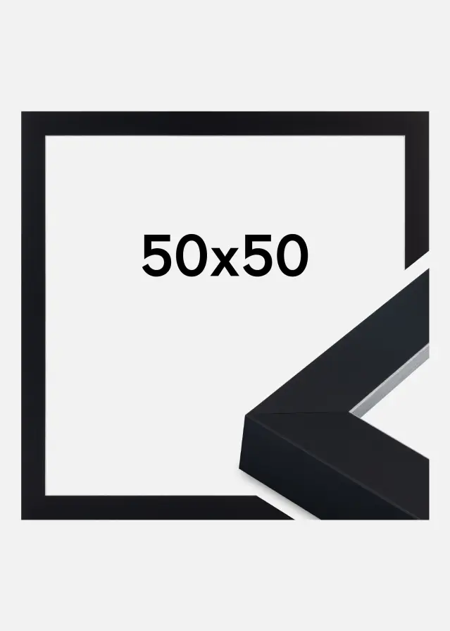Jämtlands Ramfabrik Kader Sussex Acrylglas Zwart/Zilver 50x50 cm