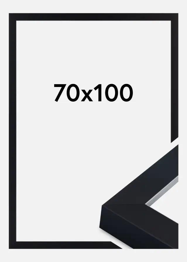 Jämtlands Ramfabrik Kader Sussex Acrylglas Zwart/Zilver 70x100 cm