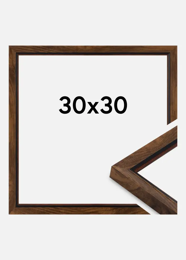 Jämtlands Ramfabrik Kader Obsidian Acrylglas Notelaar 30x30 cm