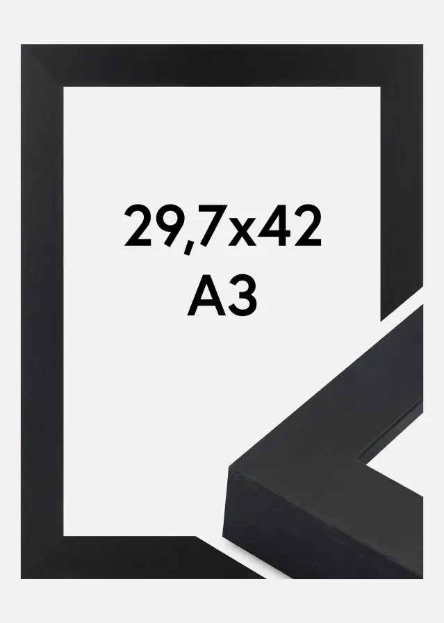Jämtlands Ramfabrik Kader Wells Acrylglas Zwart 29,7x42 cm (A3)
