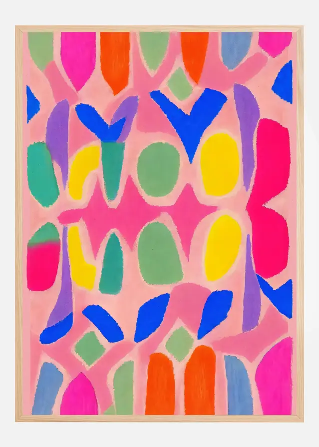 Bildverkstad Pastel Neon Pattern Poster