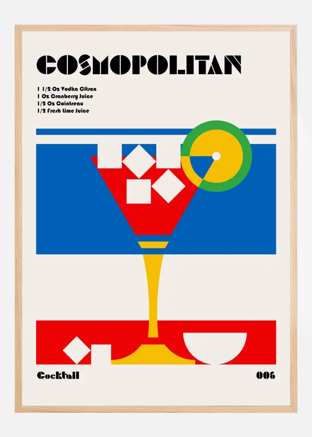 Bildverkstad Cosmopolitan Bauhaus Cocktail Poster