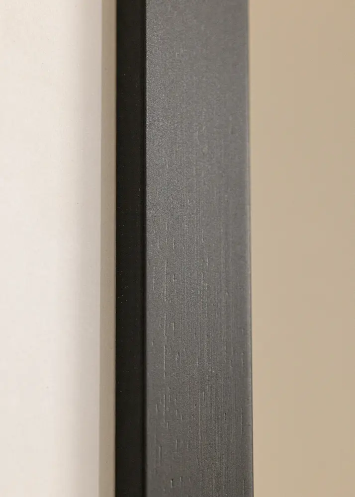 Ram med passepartou Fotokader zwart hout 37,5x98 cm - Passe-partout Wit 28x85 cm