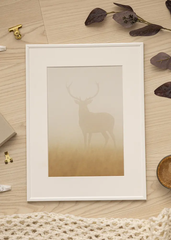 Ram med passepartou Fotokader New Lifestyle Wit 10x18 cm - Passe-partout Wit 8x10 cm