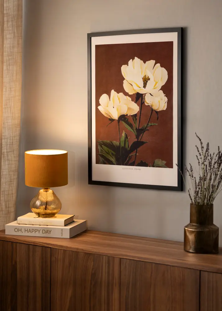 Ram med passepartou Fotokader BGA Classic Zwart 70x70 cm - Passe-partout Wit 24x24 inches