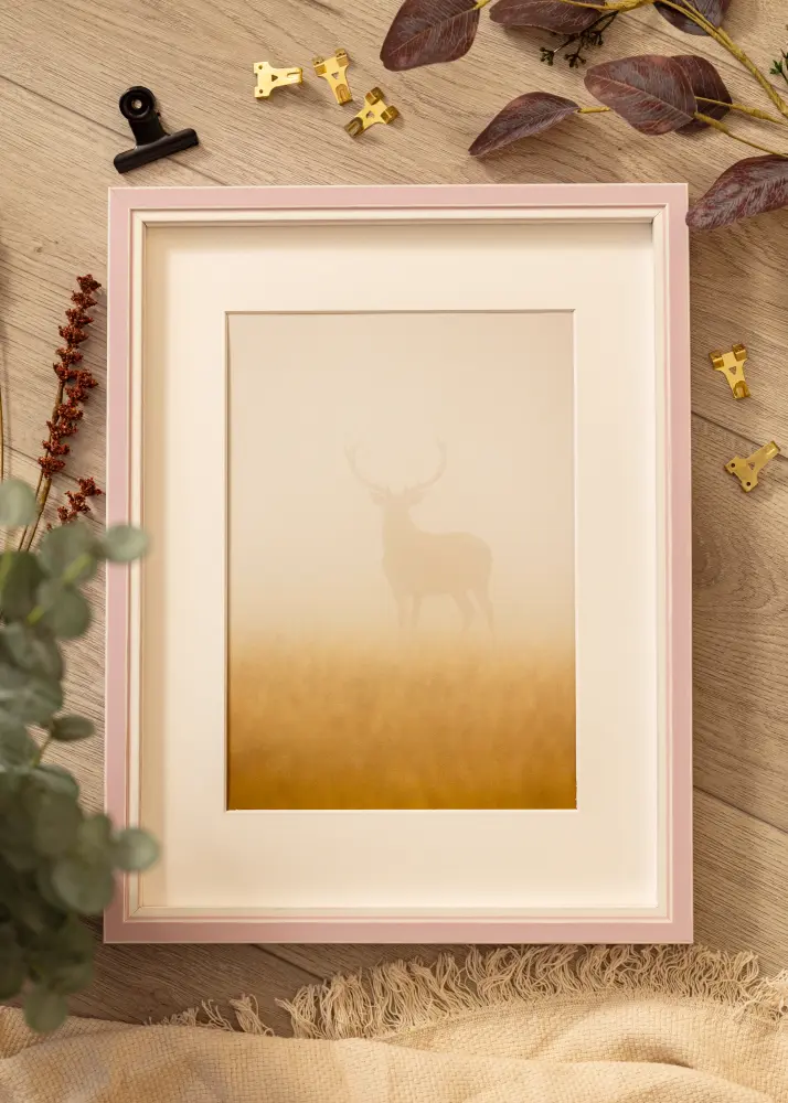 Ram med passepartou Fotokader Diana Roze 70x70 cm - Passe-partout Wit 60x60 cm
