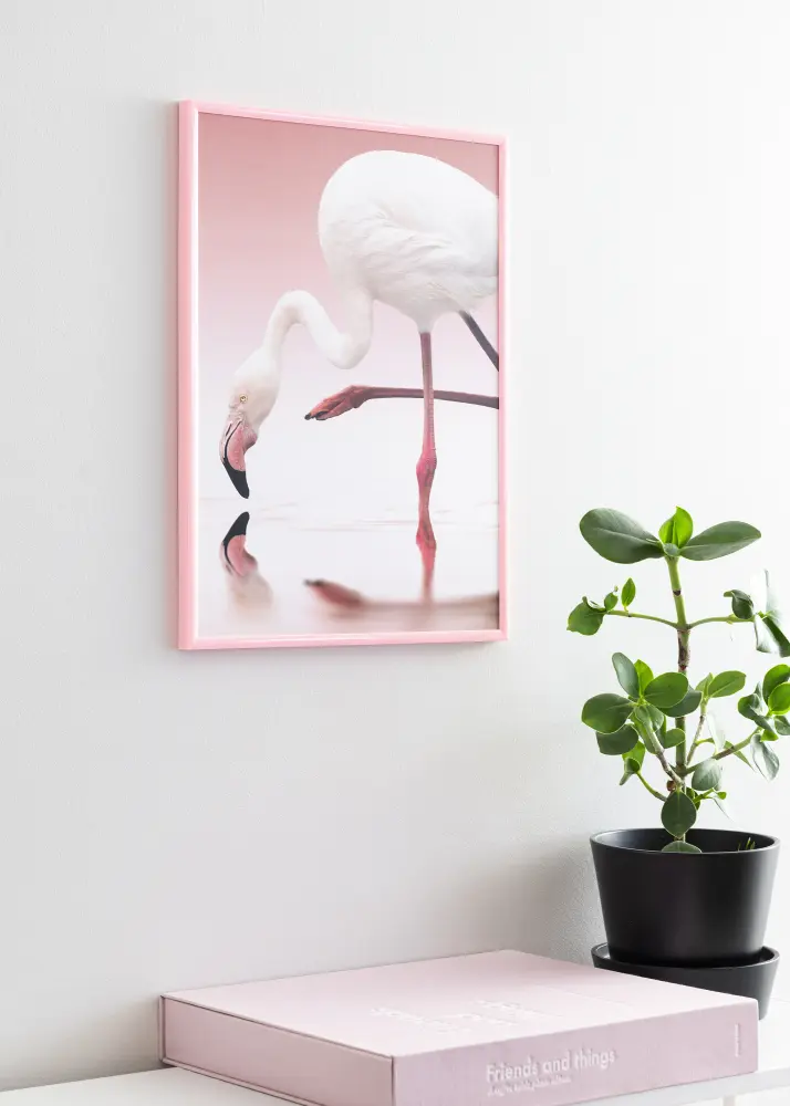 Ram med passepartou Kader New Lifestyle Roze 60x80 cm - Passe-partout Zwart 50x70 cm