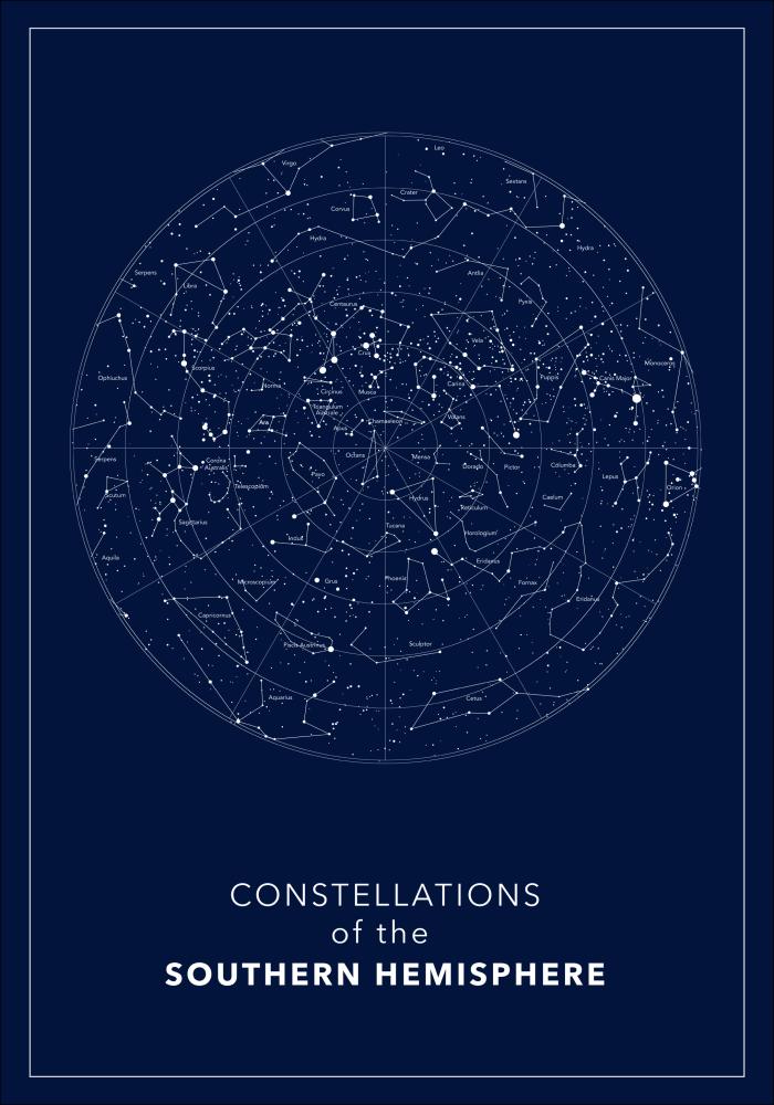 Bildverkstad Southern hemisphere Dark Poster