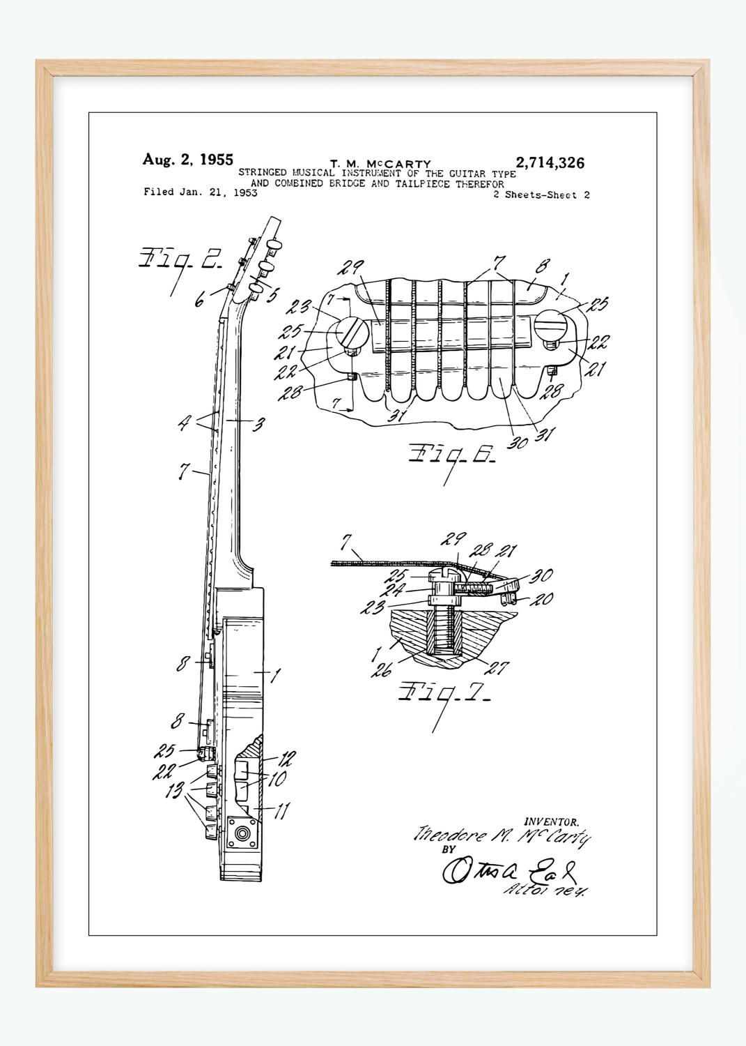 Product Image for Patenttekening - Elektrische gitaar II Poster (40x50 cm)