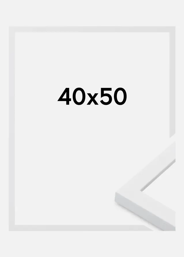 Jämtlands Ramfabrik Kader Oban Acrylglas Wit 40x50 cm