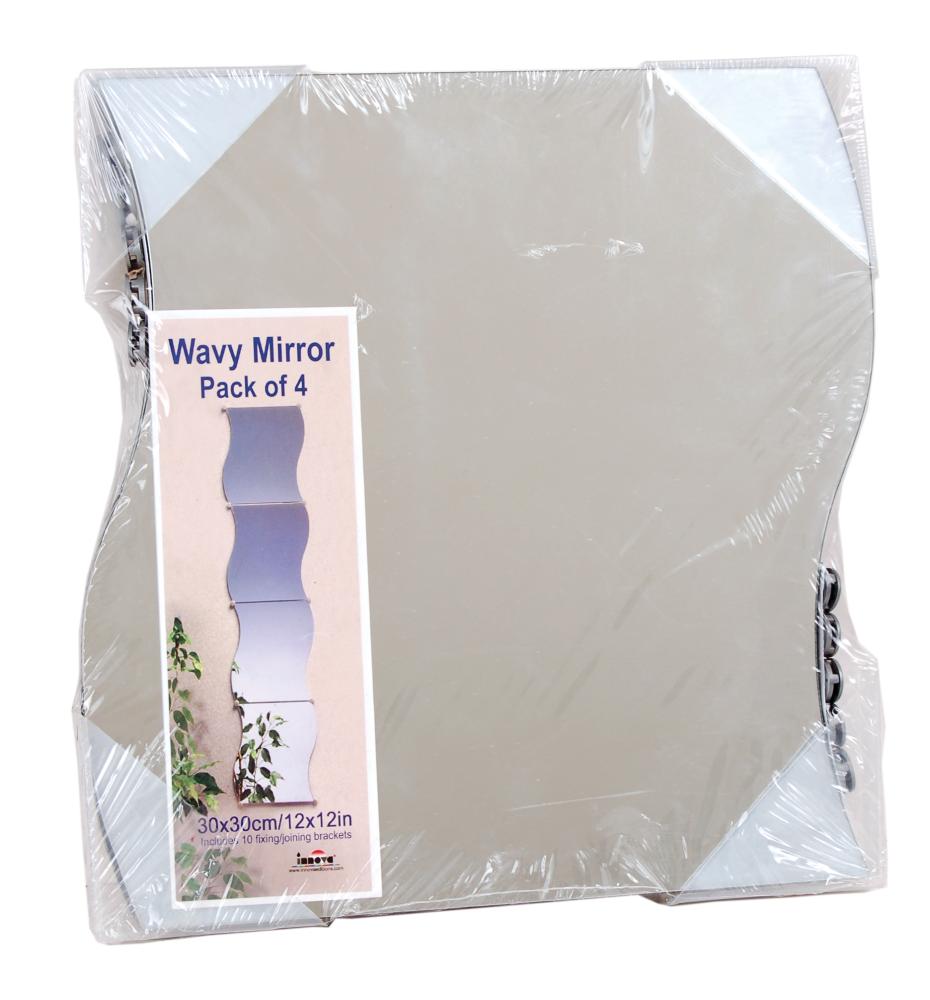Innova Editions Wavy Mirror Tiles 30x30 cm - 4 st.