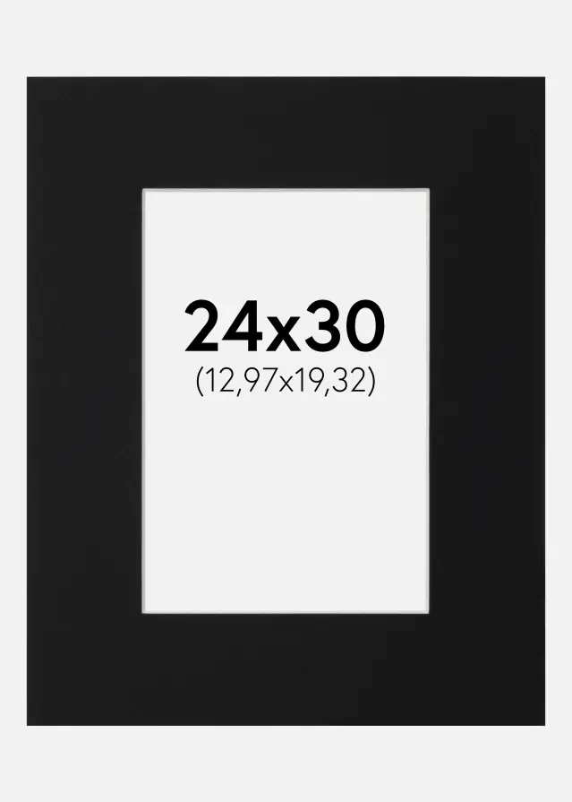 Artlink Passe-partout Zwart Standaard (Witte kern) 24x30 cm (12,97x19,32)