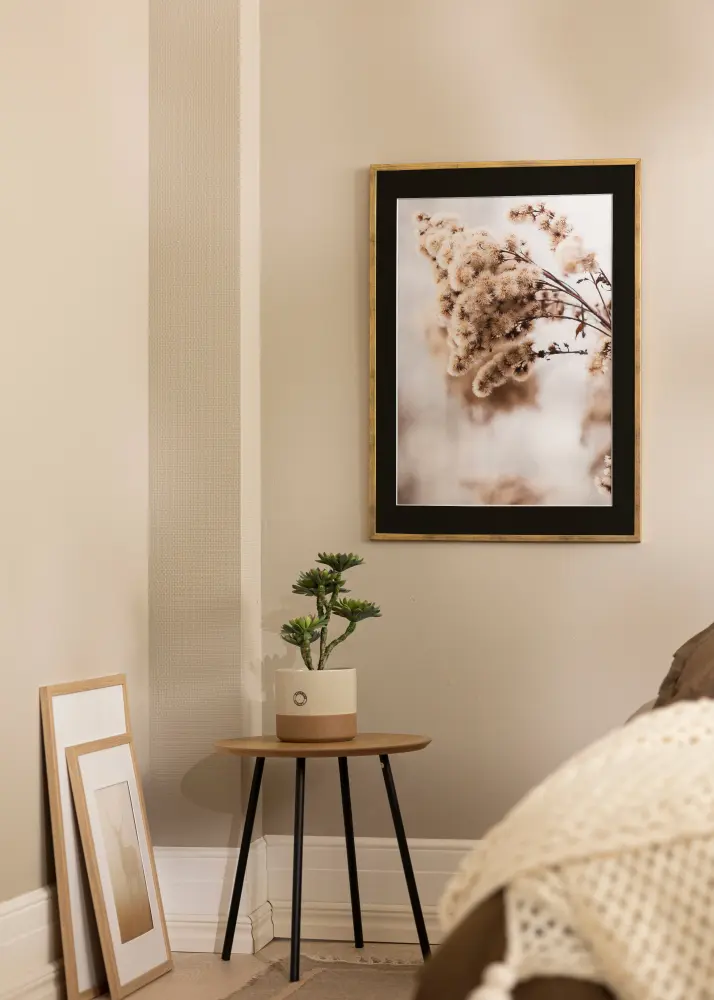 Ram med passepartou Kader Galant Goud 30x40 cm - Passe-partout Zwart 18x27 cm