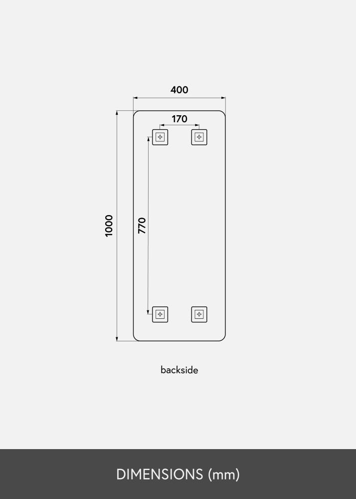 KAILA KAILA Spiegel Rectangle 40x100 cm