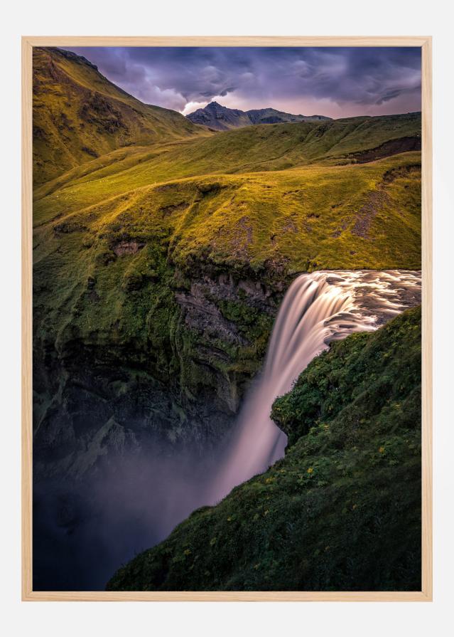 Bildverkstad Waterfall On The Hill Poster