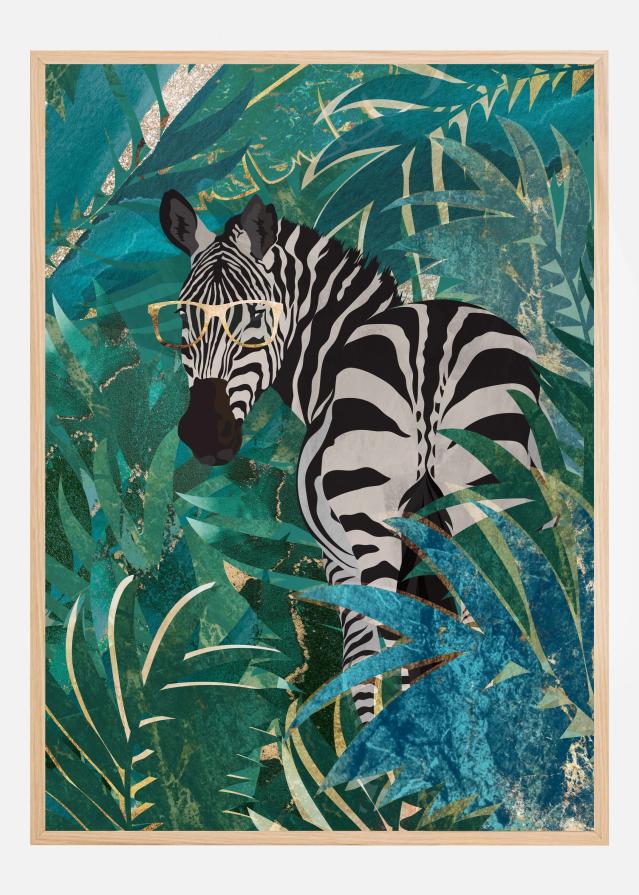 Bildverkstad Zebra in the jungle II Poster