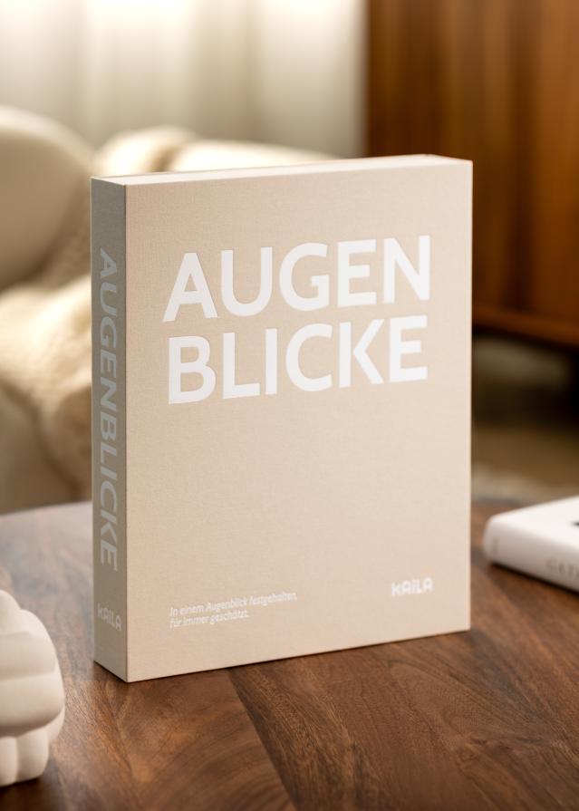 BGA KAILA AUGENBLICKE Creme - Coffee Table Photo Album (60 Zwarte zijden)